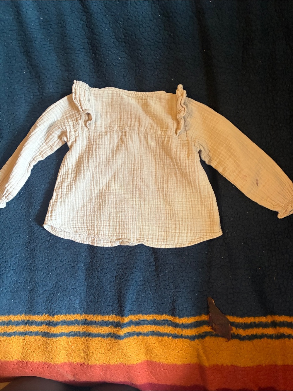 Jamie Kay Cream Ruffle Button-Front Blouse - Picture 2 of 3
